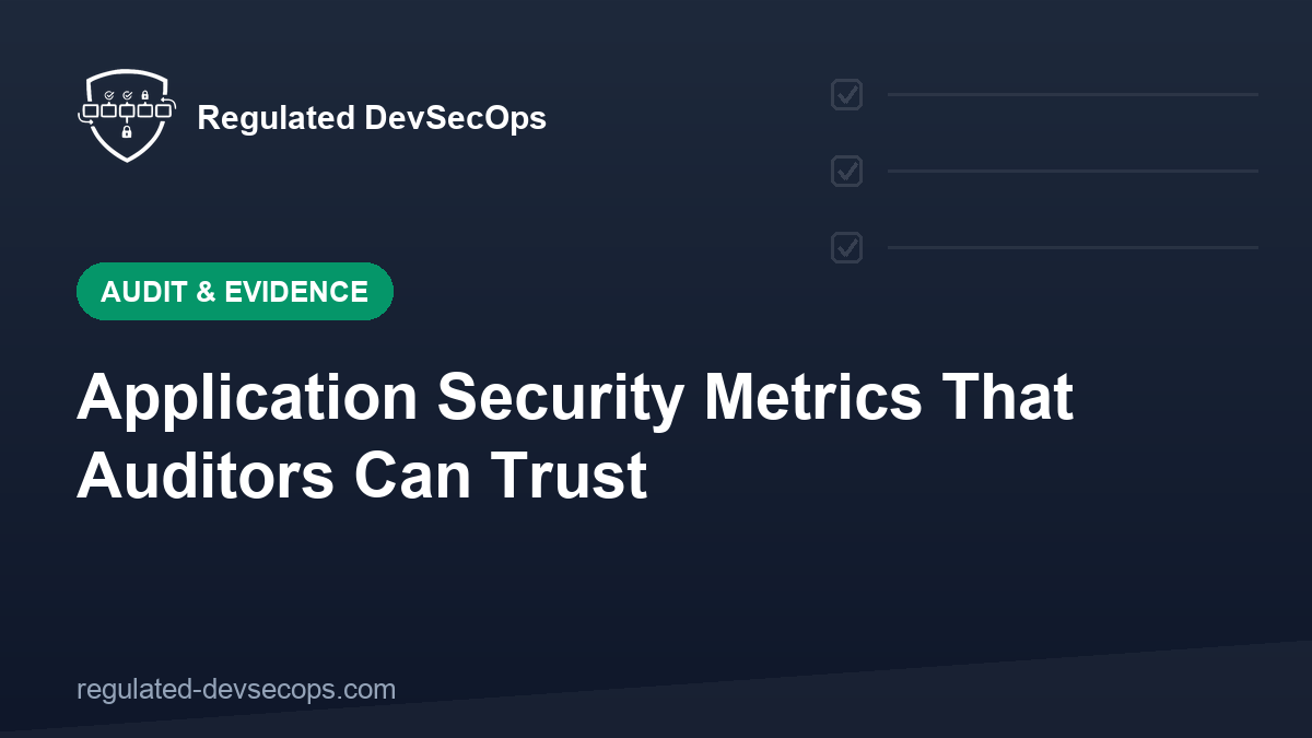 Application Security Metrics That Auditors Can Trust