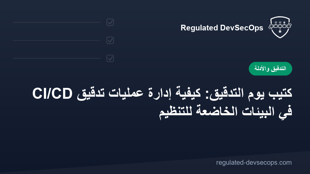 كتيب يوم التدقيق: كيفية إدارة عمليات تدقيق CI/CD في البيئات الخاضعة للتنظيم