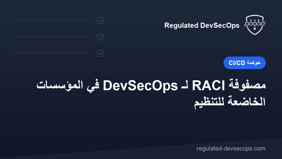 مصفوفة RACI لـ DevSecOps في المؤسسات الخاضعة للتنظيم