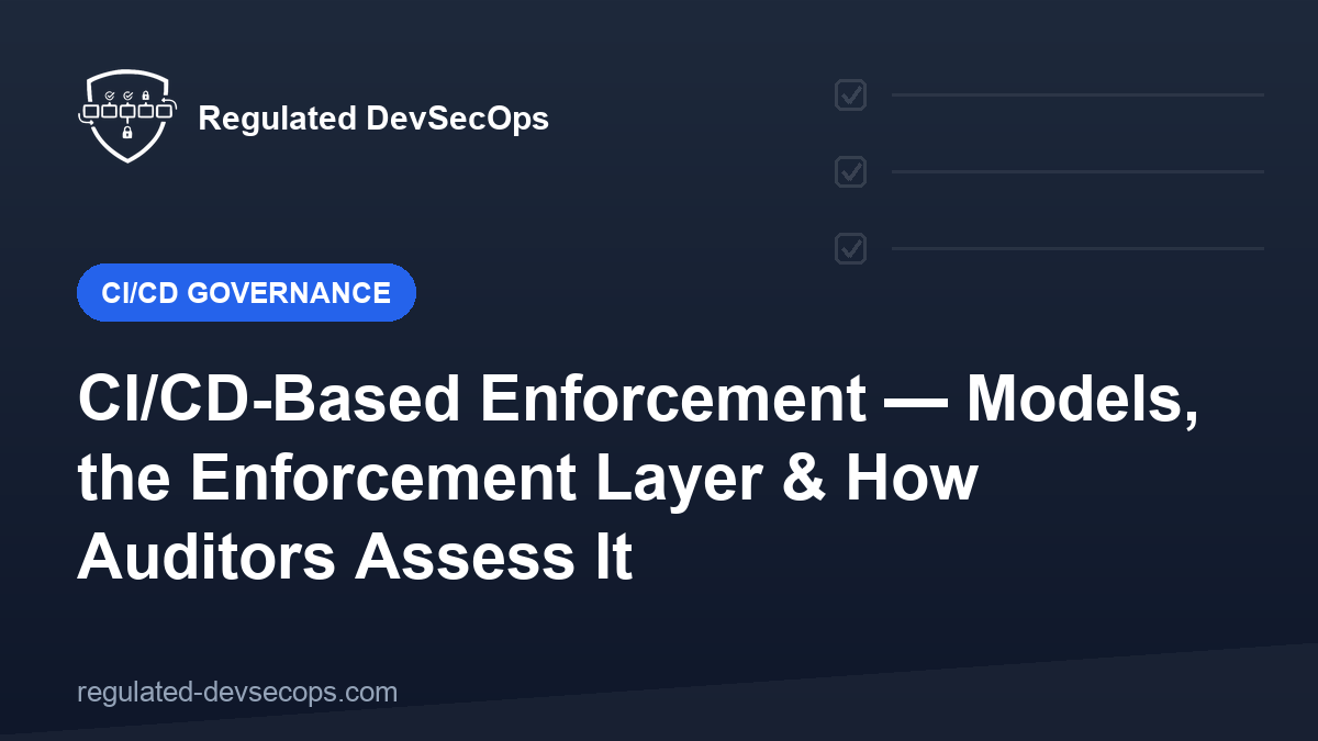 CI/CD-Based Enforcement — Models, the Enforcement Layer & How Auditors Assess It