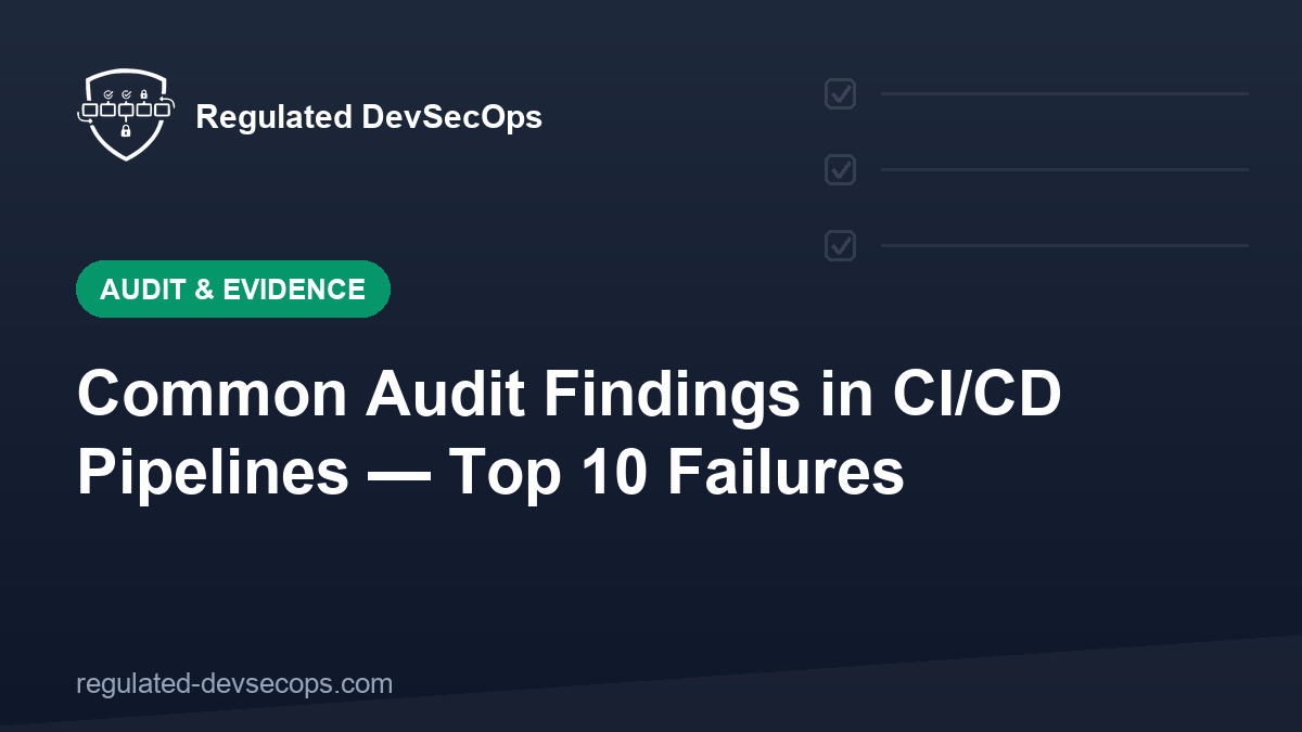 Common Audit Findings in CI/CD Pipelines — Top 10 Failures