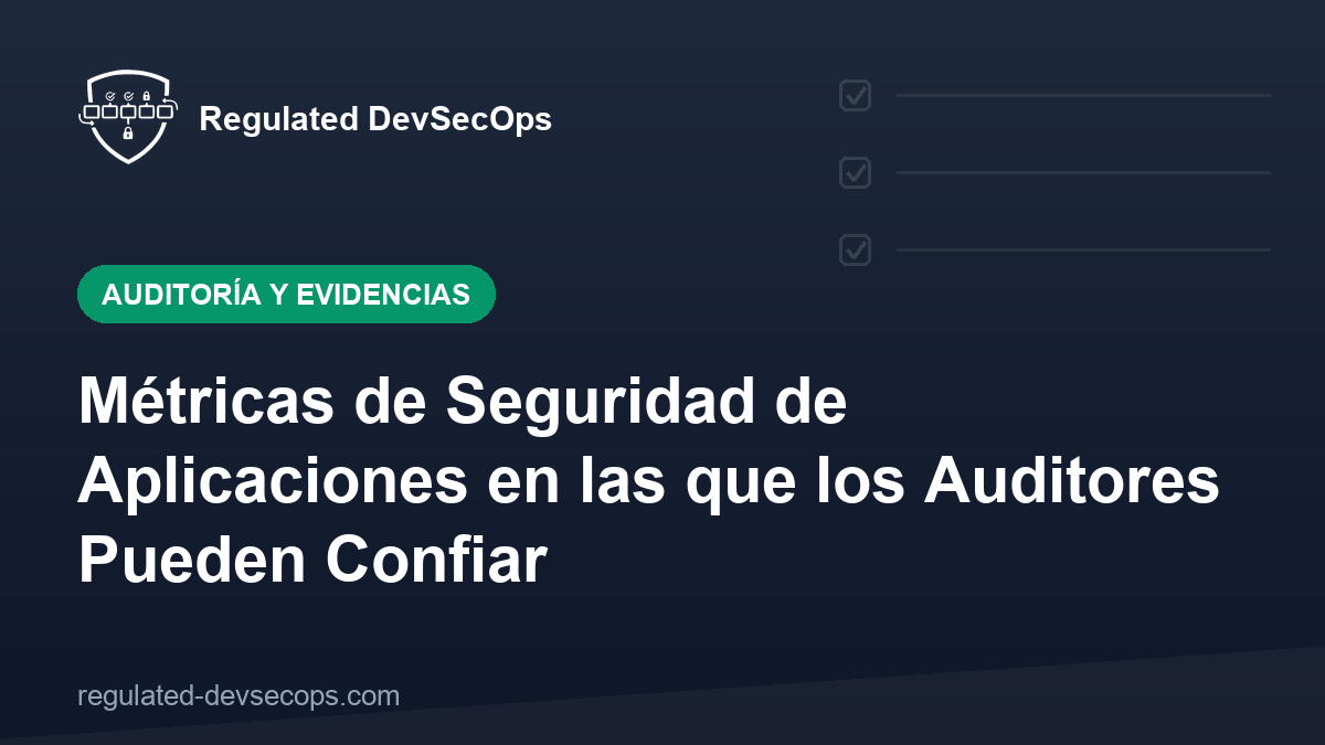 Métricas de Seguridad de Aplicaciones en las que los Auditores Pueden Confiar