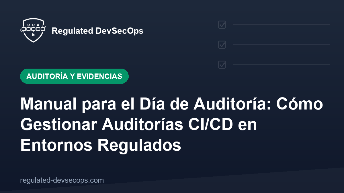Manual para el Día de Auditoría: Cómo Gestionar Auditorías CI/CD en Entornos Regulados