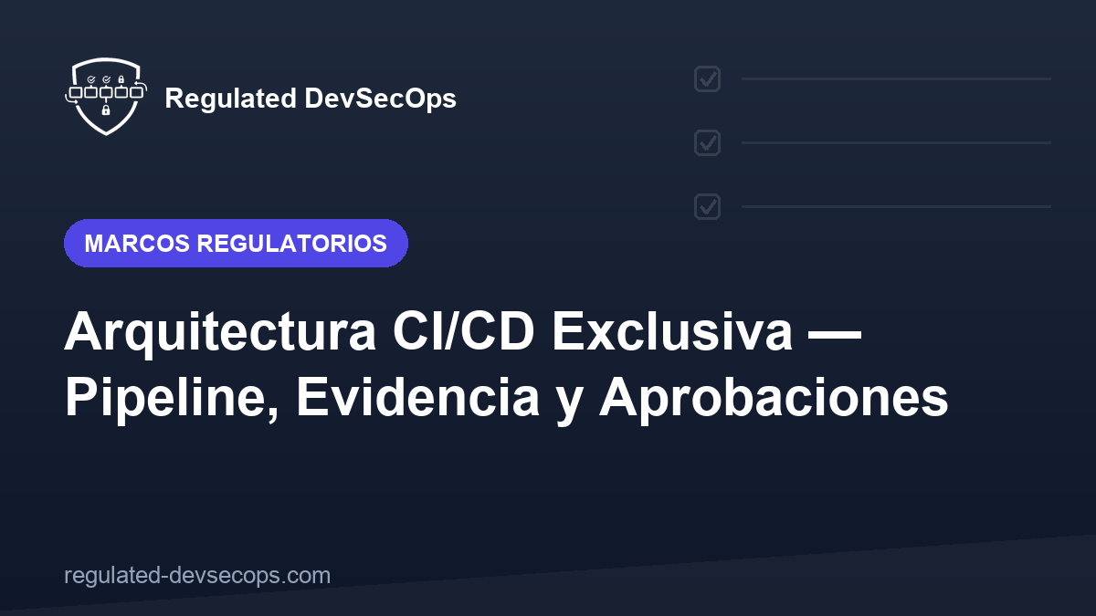 Arquitectura CI/CD Exclusiva — Pipeline, Evidencia y Aprobaciones