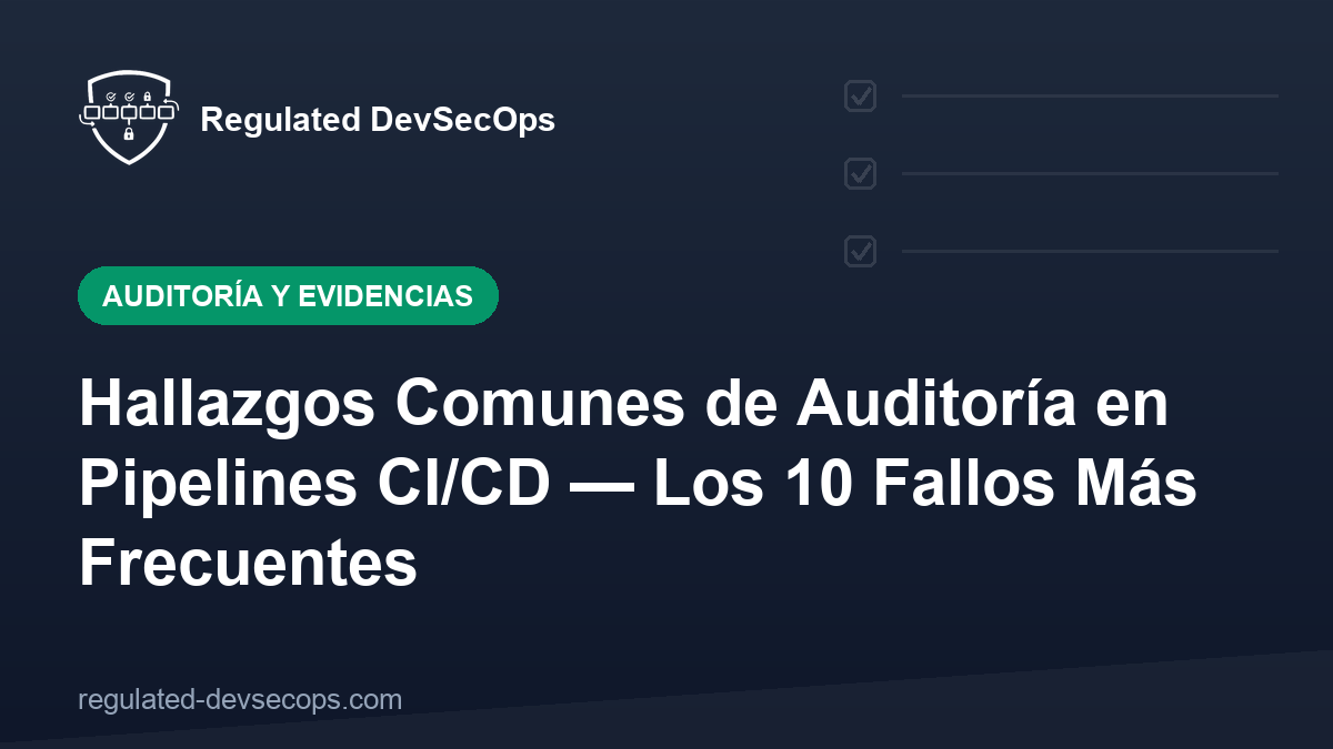 Hallazgos Comunes de Auditoría en Pipelines CI/CD — Los 10 Fallos Más Frecuentes