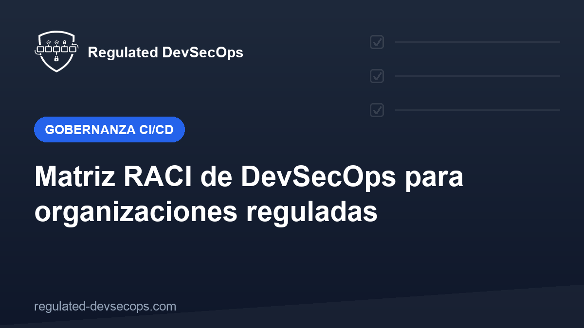 Matriz RACI de DevSecOps para organizaciones reguladas