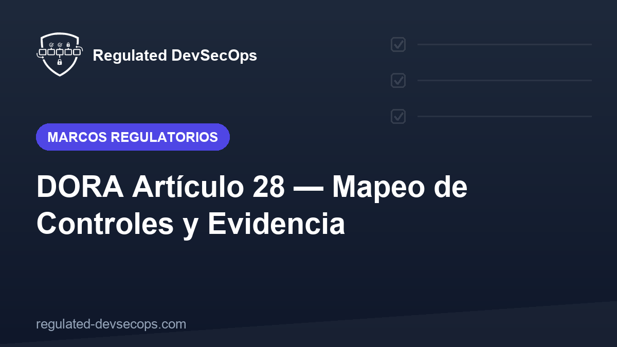 DORA Artículo 28 — Mapeo de Controles y Evidencia