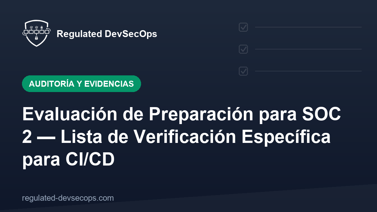 Evaluación de Preparación para SOC 2 — Lista de Verificación Específica para CI/CD