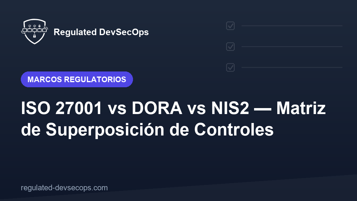 ISO 27001 vs DORA vs NIS2 — Matriz de Superposición de Controles