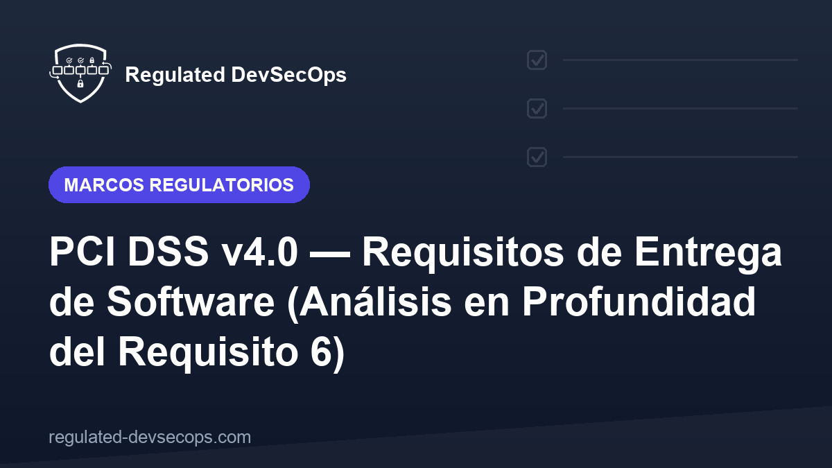 PCI DSS v4.0 — Requisitos de Entrega de Software (Análisis en Profundidad del Requisito 6)