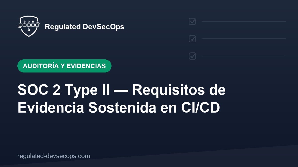 SOC 2 Type II — Requisitos de Evidencia Sostenida en CI/CD