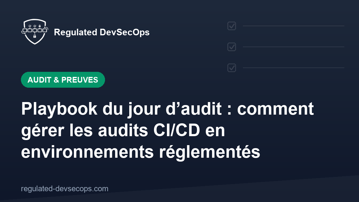 Playbook du jour d’audit : comment gérer les audits CI/CD en environnements réglementés