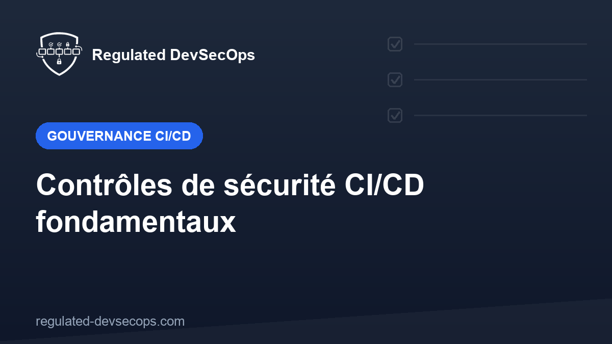 Contrôles de sécurité CI/CD fondamentaux