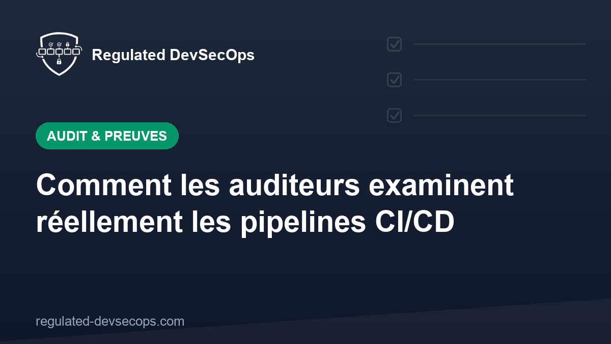 Comment les auditeurs examinent réellement les pipelines CI/CD