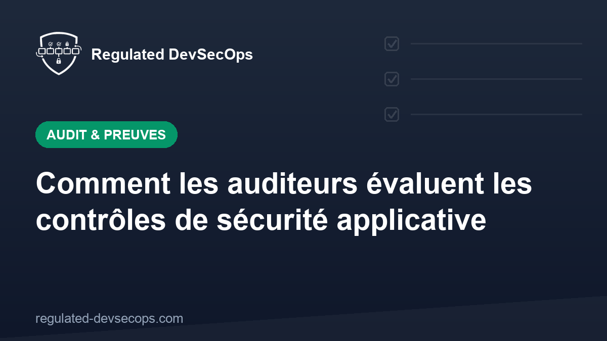 Comment les auditeurs évaluent les contrôles de sécurité applicative