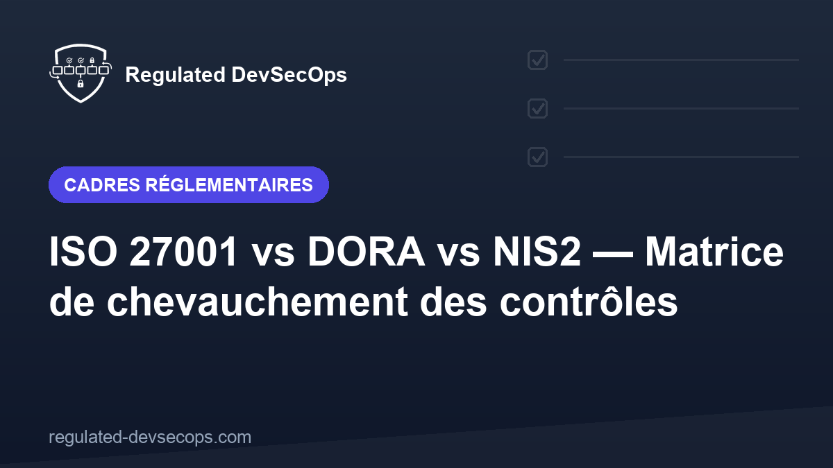 ISO 27001 vs DORA vs NIS2 — Matrice de chevauchement des contrôles