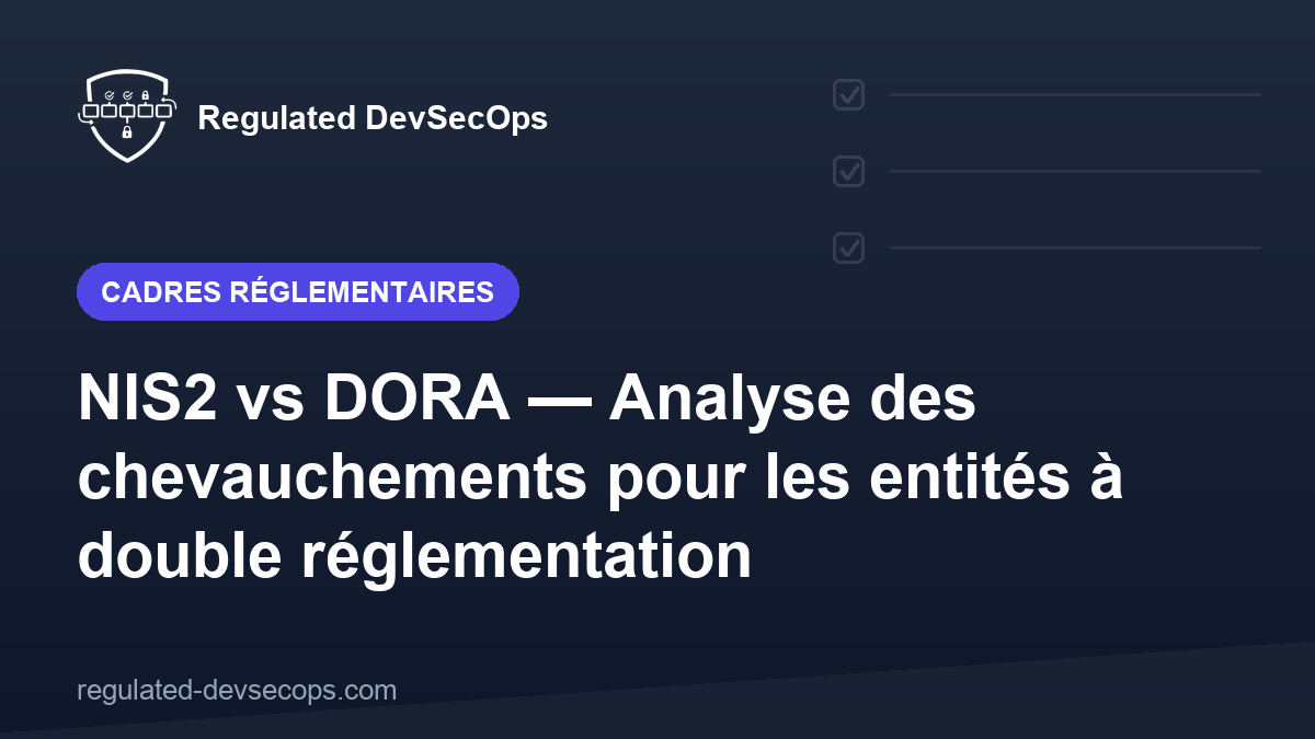 NIS2 vs DORA — Analyse des chevauchements pour les entités à double réglementation