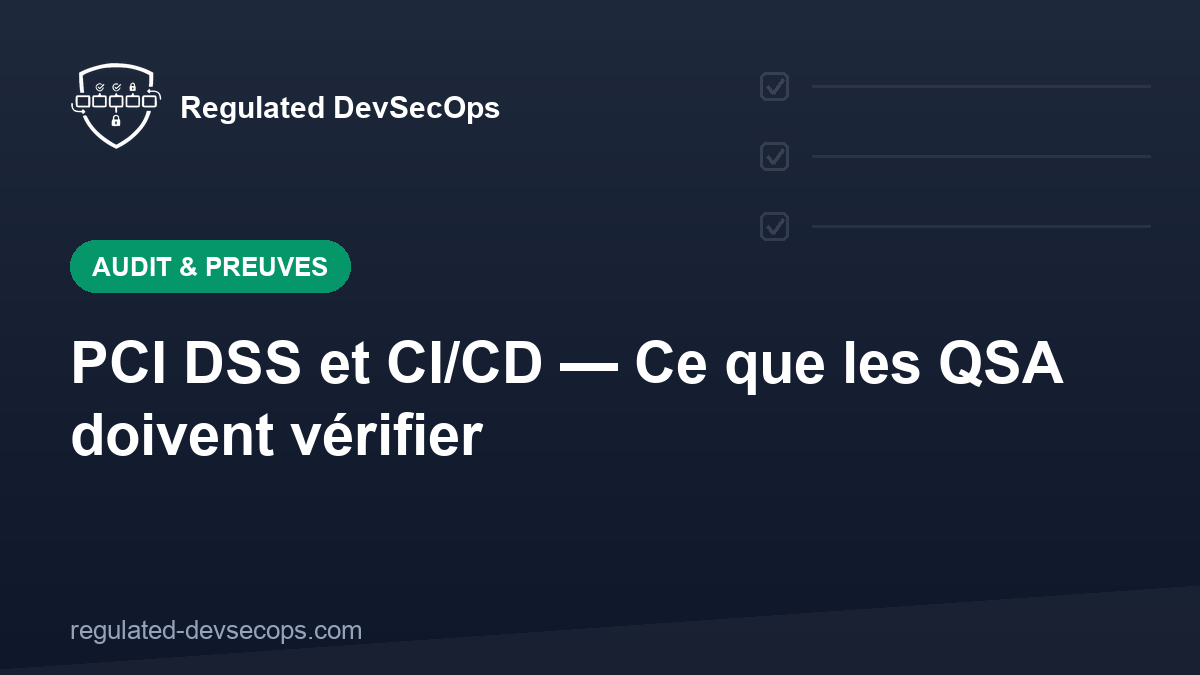 PCI DSS et CI/CD — Ce que les QSA doivent vérifier