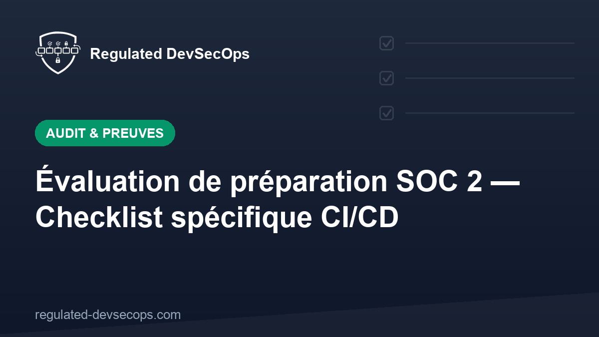 Évaluation de préparation SOC 2 — Checklist spécifique CI/CD