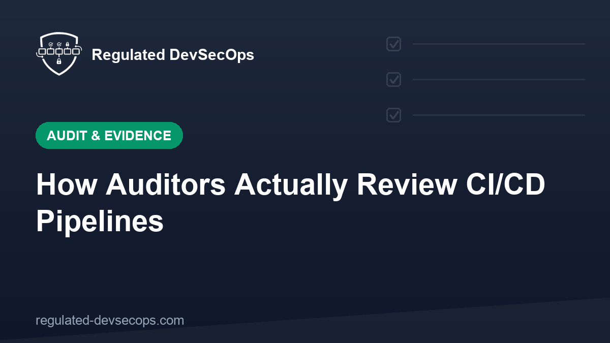 How Auditors Actually Review CI/CD Pipelines