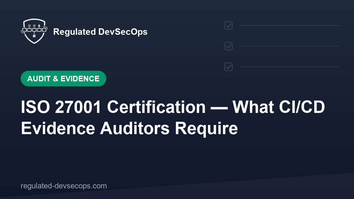 ISO 27001 Certification — What CI/CD Evidence Auditors Require
