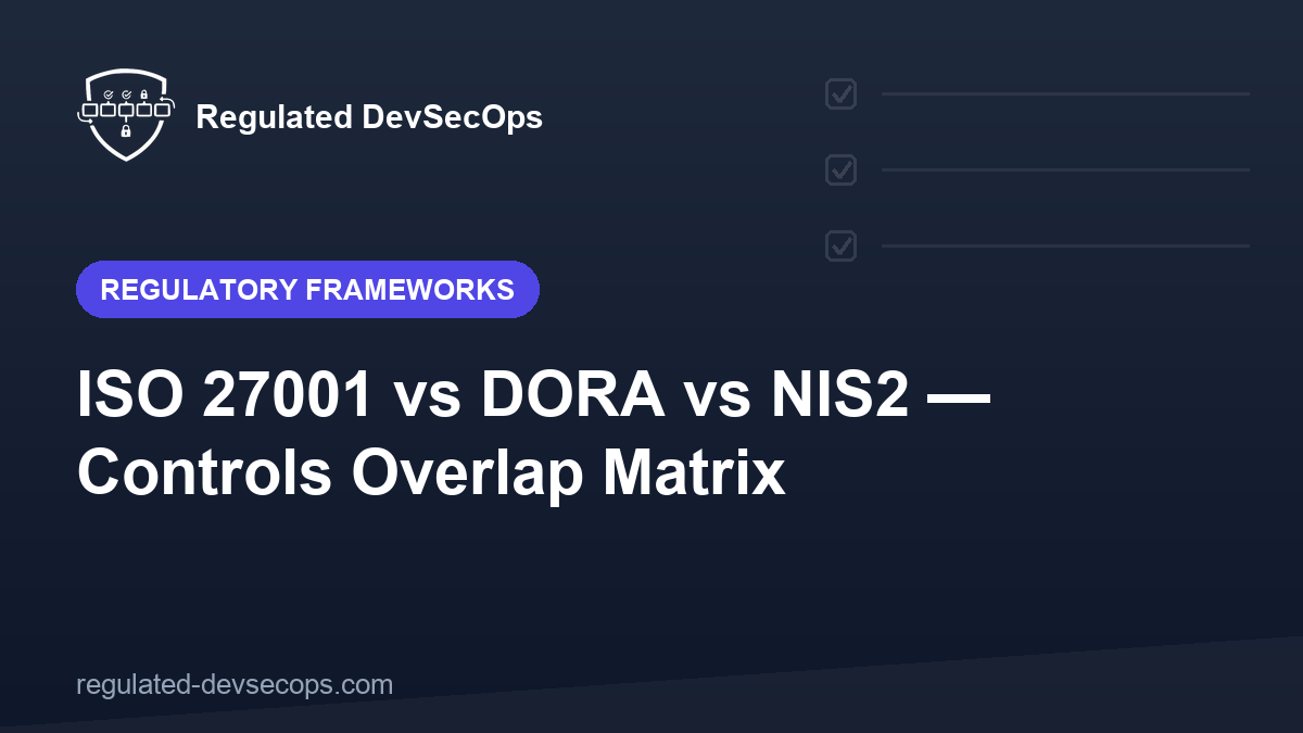 ISO 27001 vs DORA vs NIS2 — Controls Overlap Matrix