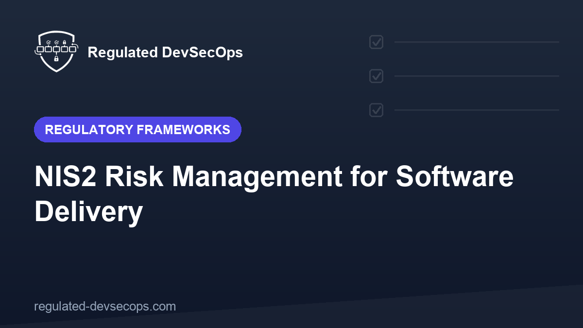 NIS2 Risk Management for Software Delivery