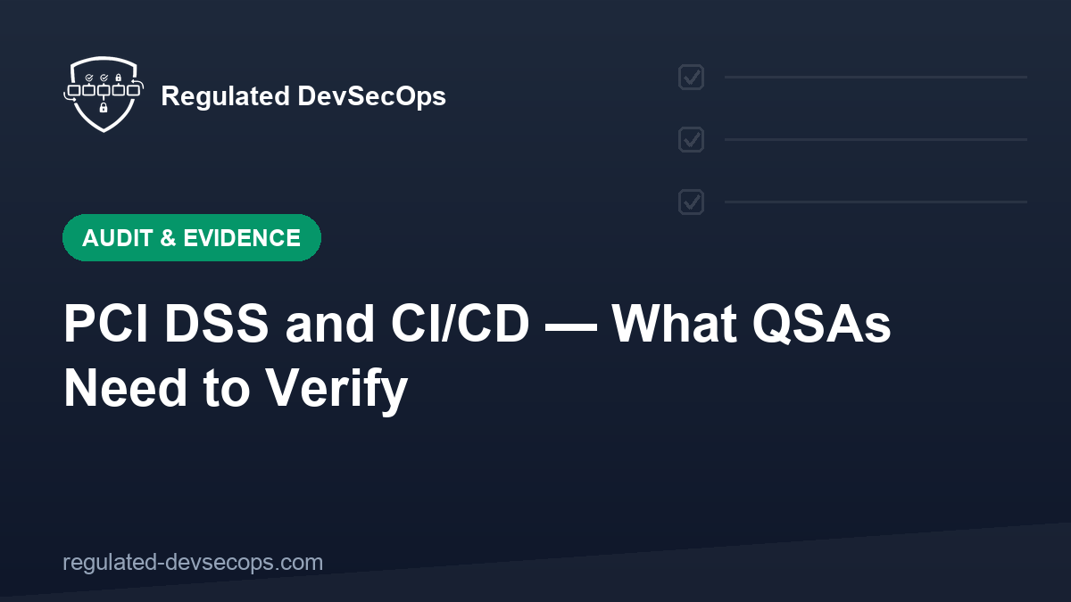PCI DSS and CI/CD — What QSAs Need to Verify
