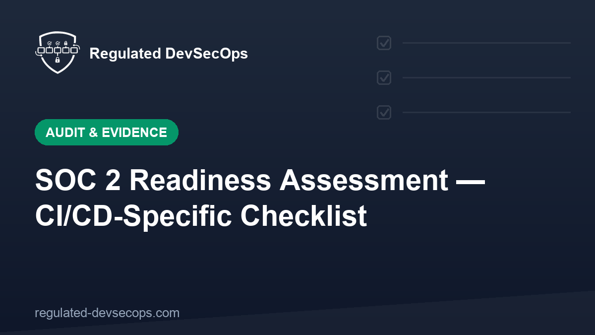 SOC 2 Readiness Assessment — CI/CD-Specific Checklist