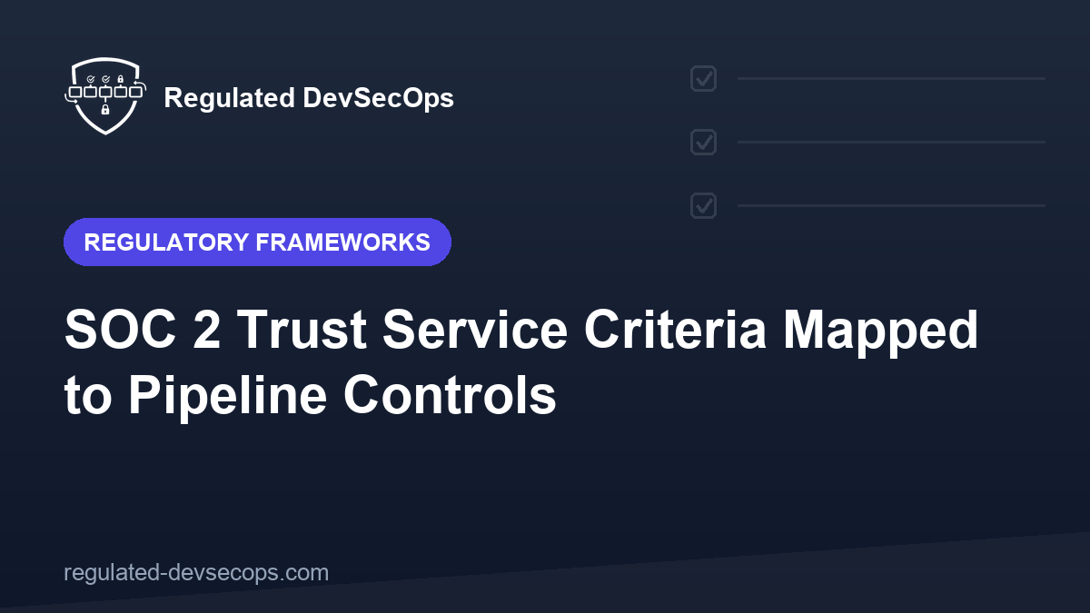 SOC 2 Trust Service Criteria Mapped to Pipeline Controls