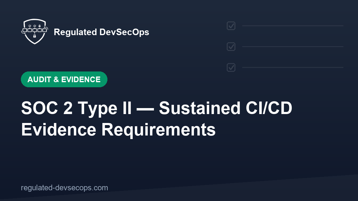SOC 2 Type II — Sustained CI/CD Evidence Requirements